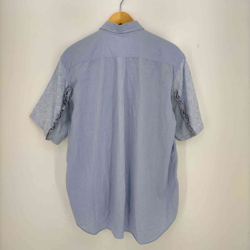 コムデギャルソンシャツ COMME des GARCONS SHIRT フランス製 袖切替 ギンガムチェック テールカット半袖シャツ メンズ JPN:M