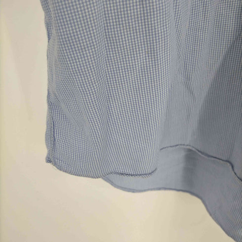 コムデギャルソンシャツ COMME des GARCONS SHIRT フランス製 袖切替 ギンガムチェック テールカット半袖シャツ メンズ JPN:M