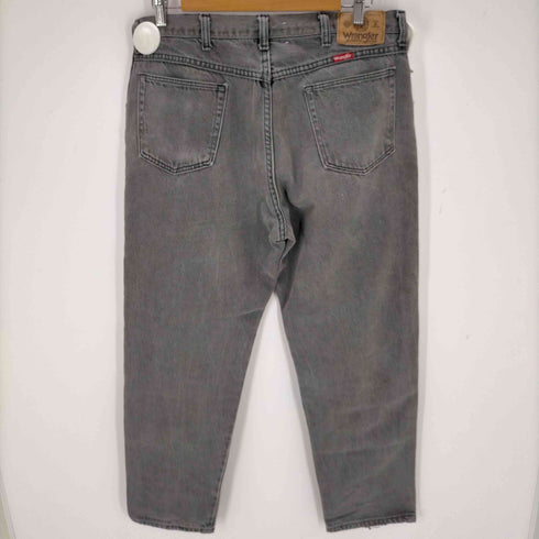 ラングラー Wrangler 80s USA製 ブーツ刻印ジップ 先染め ブラックデニム メンズ FR:36-38