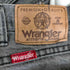 ラングラー Wrangler 80s USA製 ブーツ刻印ジップ 先染め ブラックデニム メンズ FR:36-38