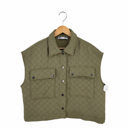 ザラ ZARA DIAMOND QUILTED GILET レディース JPN:M
