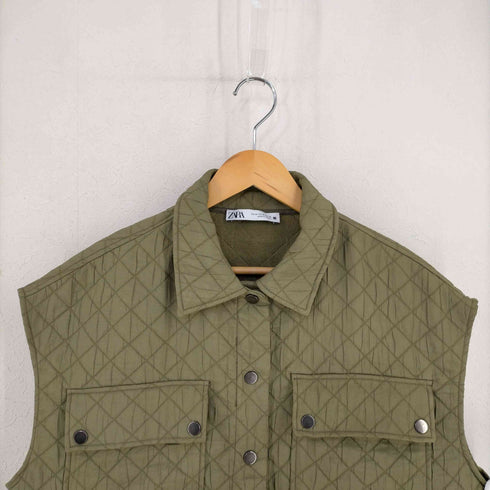 ザラ ZARA DIAMOND QUILTED GILET レディース JPN:M