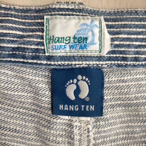 ハンテン HANGTEN 90-00s SURF WEAR バックペイントロゴ ヒッコリークロップドパンツ メンズ JPN:L