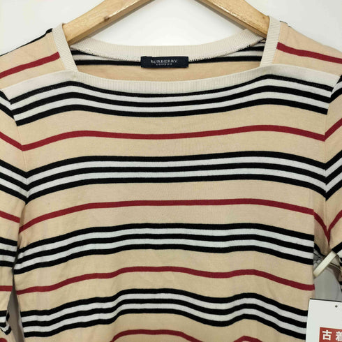 バーバリーロンドン BURBERRY LONDON 七分袖 ボーダー プルオーバーカットソー レディース 160