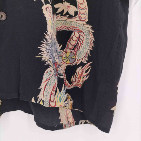 アヴァンティ AVANTI 和柄 虎 龍 タイガー ドラゴン シルク アロハシャツ メンズ import:M