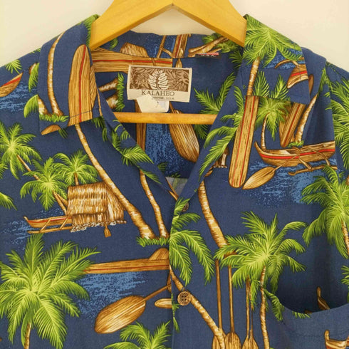 カラヘオ KALAHEO USA製 レーヨン アロハシャツ メンズ import:S