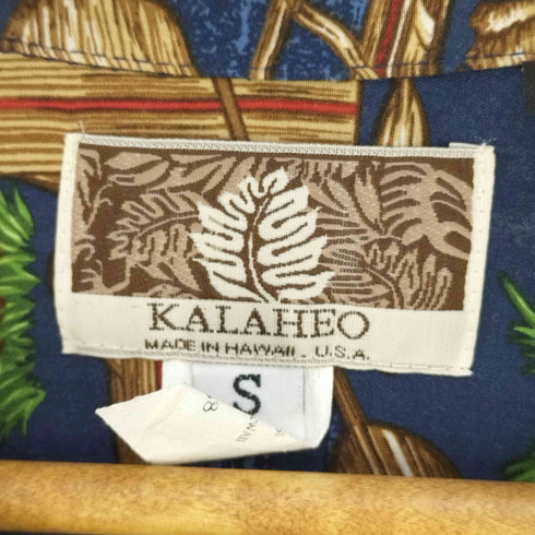カラヘオ KALAHEO USA製 レーヨン アロハシャツ メンズ import:S