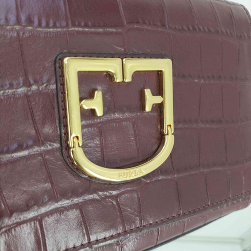 フルラ FURLA Viva S Chain Bag クロコ型押し ビバ クロスボディバッグ レディース
