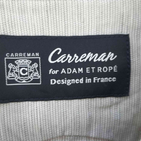 アダムエロペ Adam et Rope CARREMAN キャリーマン リネンバンドカラーシャツ メンズ