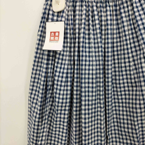 トリココムデギャルソン tricot COMME des GARCONS ギンガムチェック柄 裾切替 ギャザー フレア スカート レディース FREE