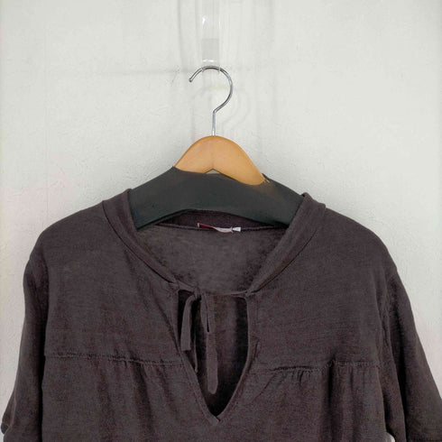 マックスアンドコー MAX & CO. tricot フロントリボンS/Sリネンニットトップス puro Lino レディース import:M