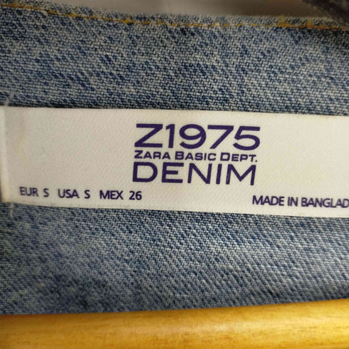 ザラ ZARA ノースリーブデニムワンピース カットオフ 切りっぱなし レディース import:S