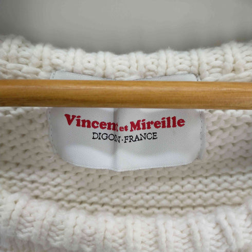 ヴァンソン エ ミレイユ Vincent et Mireille クロップドラグランスリーブニット レディース