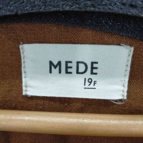 メデジュウキュウ MEDE 19F リネン混 ボックスシャツジャケット ネップ レディース JPN:M