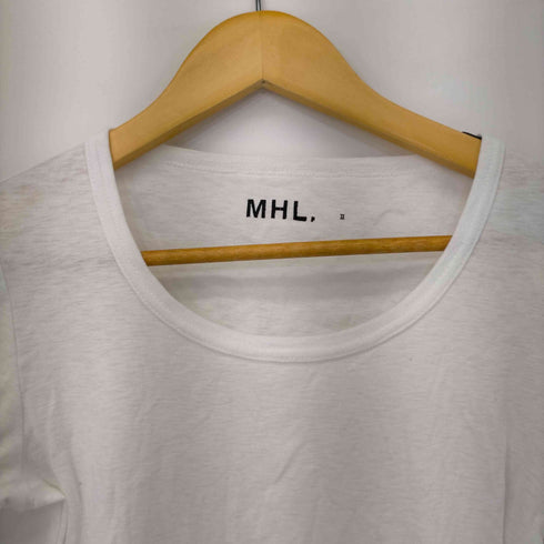 エムエイチエル MHL. Uネック無地Tシャツ レディース US:0-2