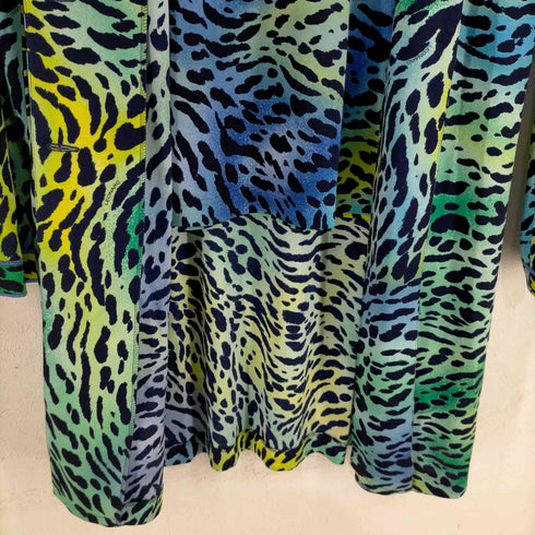 レオナール LEONARD FASHION アンサンブル ブラウス シャツ カットソー ニット プルオーバー ヒョウ柄 レオパード 長袖 レディース L