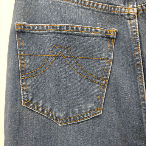 ケンゾー KENZO ポケット刺繍 レーヨン混 裾切替 ストレートデニムパンツ メンズ 76