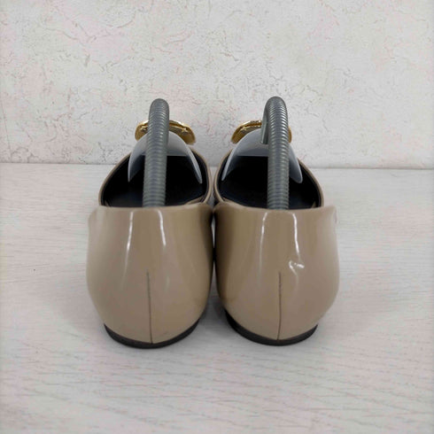 ロシェヴィヴィエ Roger Vivier パンプス ポインテッドトゥ フラット バックル エナメル レディース EUR:37
