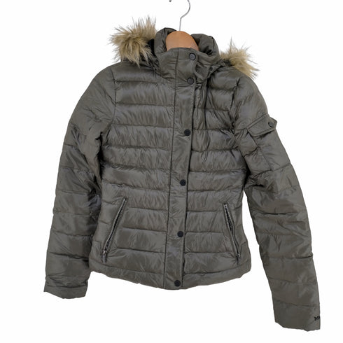 マーモット MARMOT ダウンジャケット フード エコファー フェイクファー ナイロン 2way レディース JPN:XS