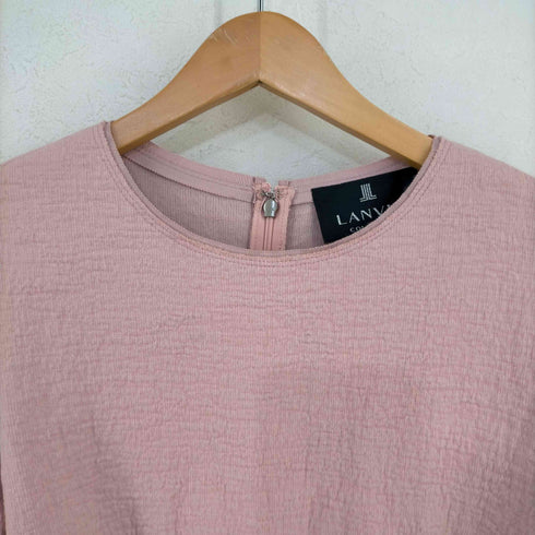 ランバン LANVIN ウール混 リボン付き 長袖 ミモレ ロング レディース 38