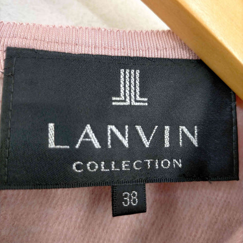 ランバン LANVIN ウール混 リボン付き 長袖 ミモレ ロング レディース 38