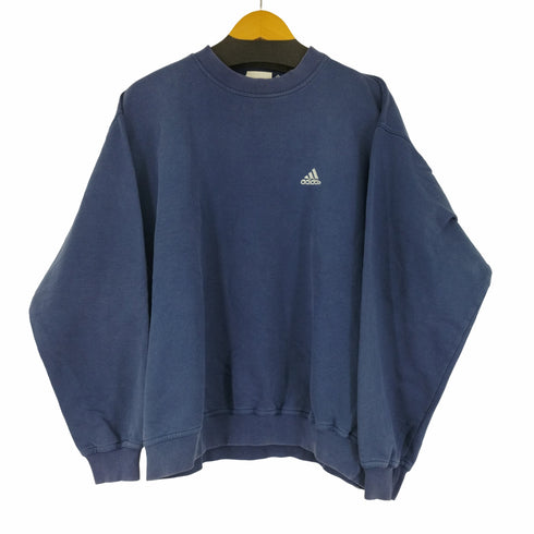 アディダス adidas 90S 白タグ ロゴ刺繍 スウェット メンズ US L