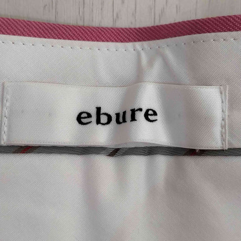エブール ebure ビスウールボトムスパンツ テーパードパンツ ジップフライ センタープレス レディース JPN:34