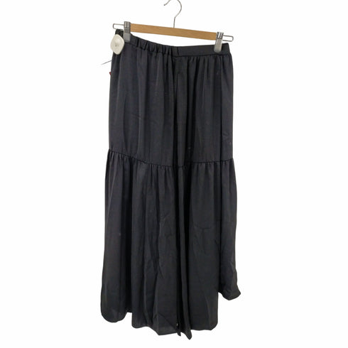 クラネ CLANE 22AW TIERED BACK LONG SKIRT ティアードバックロングスカート フレア ギャザー 2 黒 ブラック /CM ■OS レディース JPN:2