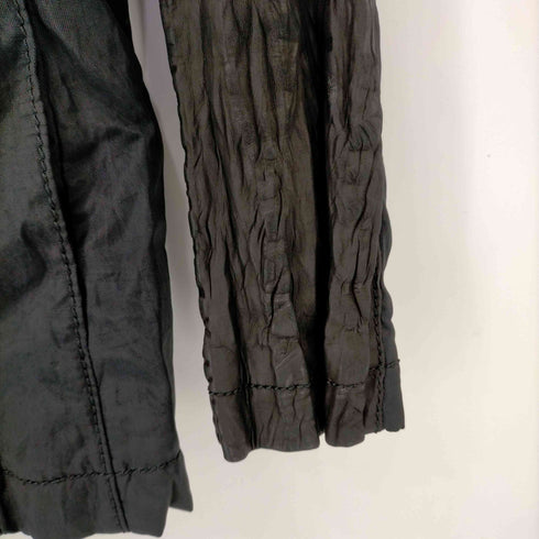 イッセイミヤケメン ISSEY MIYAKE MEN ホースレザー × ナイロン シワ加工 テーラードジャケット メンズ JPN:1