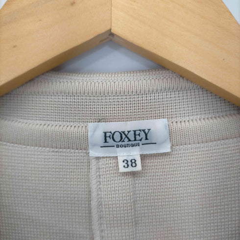 FOXEY BOUTIQUE ニットジャケット ダブル ラウンドカラー レディース 38