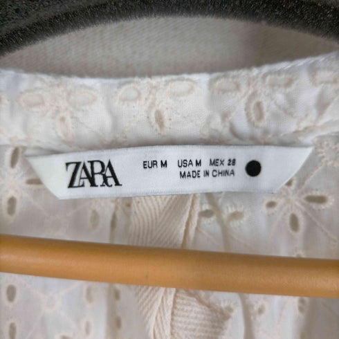 ザラ ZARA embroidered kaftan top レースブラウス レディース JPN:M