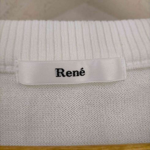 ルネ Rene カーディガン ニット ロング リボン ダブルジップ 長袖 レディース JPN:34