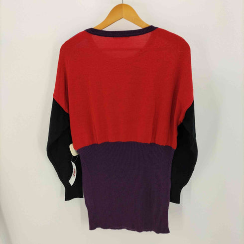 イッセイミヤケ ISSEY MIYAKE 13AW マルチカラー チュニック ニット レディース JPN:2