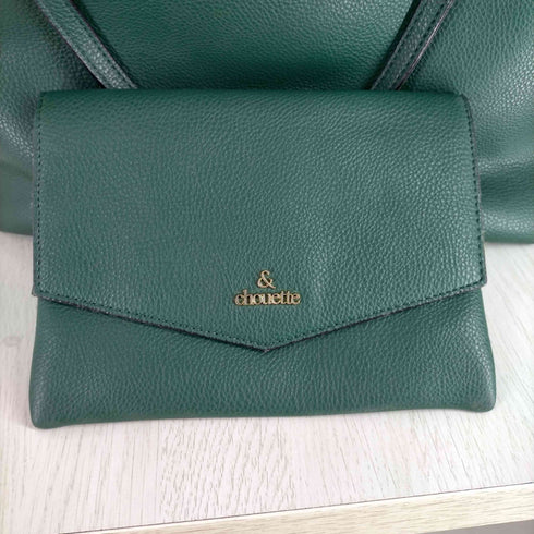 アンドシュエット &chouette 裏地チェックフェイクレザートートバッグ レディース