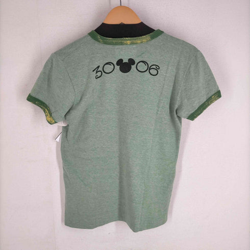 ビームス BEAMS ヴィンテージ加工 キャラクター染み込みプリント リンガーTシャツ レディース JPN:M