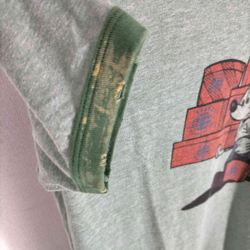 ビームス BEAMS ヴィンテージ加工 キャラクター染み込みプリント リンガーTシャツ レディース JPN:M