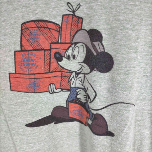 ビームス BEAMS ヴィンテージ加工 キャラクター染み込みプリント リンガーTシャツ レディース JPN:M