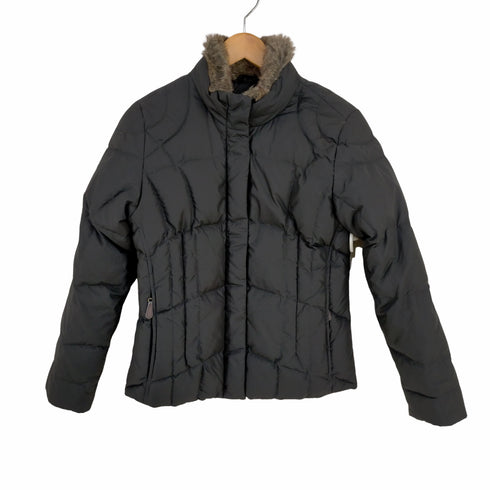 エディーバウアー Eddie Bauer ダウンジャケット スタンドカラー ジップアップ ファー レディース import:S