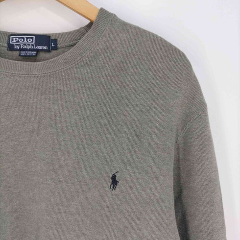 ポロバイラルフローレン Polo by RALPH LAUREN ポニー刺繍 クルーネックコットンニット メンズ import:L