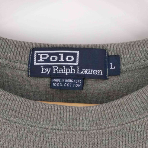 ポロバイラルフローレン Polo by RALPH LAUREN ポニー刺繍 クルーネックコットンニット メンズ import:L