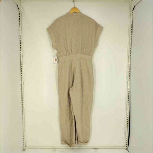 ザラ ZARA リネンレーヨン ワイドレグジャンプスーツ レディース M