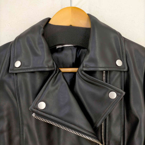 ドゥ クラッセ Do CLASSE ライダース ジャケット フェイクレザー レディース JPN:9号