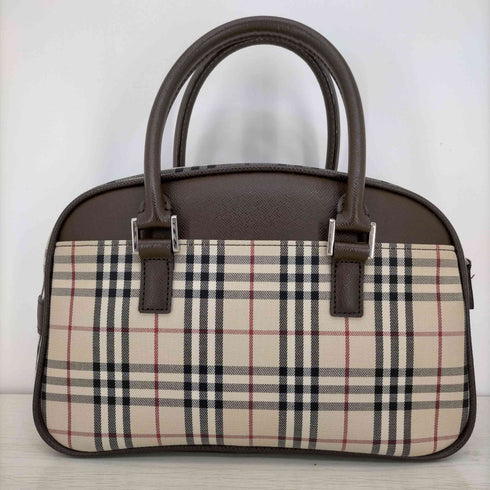 バーバリー BURBERRY ロゴ刻印 ノバチェック ミニボストンバッグ レディース