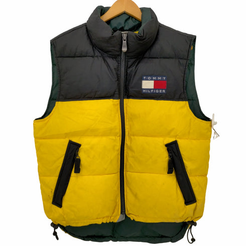 トミーヒルフィガー TOMMY HILFIGER ツートン ダウンベスト メンズ import:L