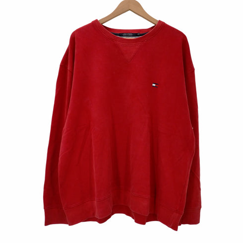 トミーヒルフィガー TOMMY HILFIGER Vガゼット フラッグ刺繍 スウェット メンズ import:XL