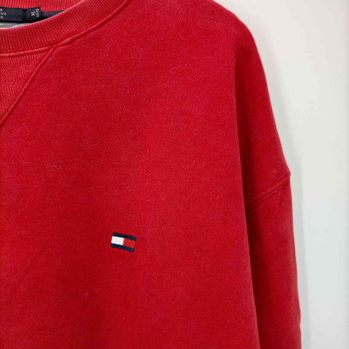 トミーヒルフィガー TOMMY HILFIGER Vガゼット フラッグ刺繍 スウェット メンズ import:XL