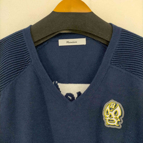 ラッセルノ RUSSELUNO スタンダードセーター ルチャロゴワッペン ニット Vネック プルオーバー メンズ JPN:5