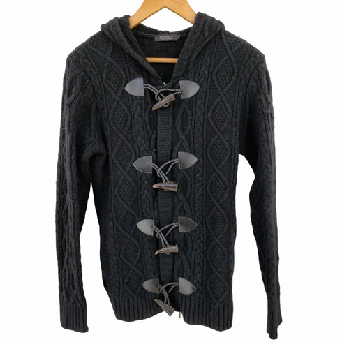バーバリーブラックレーベル BURBERRY BLACK LABEL ダッフルコート ショート丈 ダッフルカーディガン ニット メンズ JPN:2