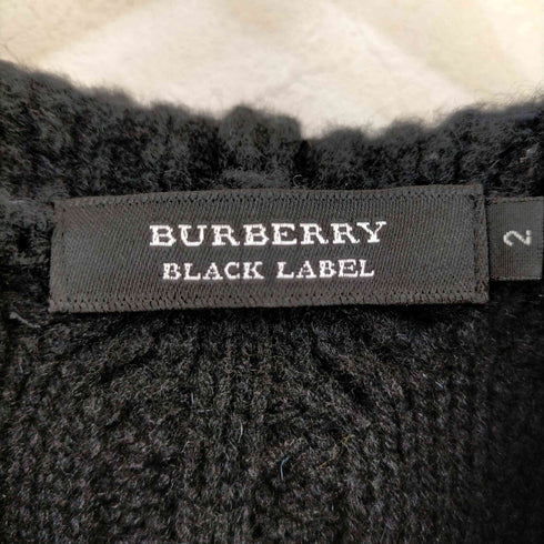 バーバリーブラックレーベル BURBERRY BLACK LABEL ダッフルコート ショート丈 ダッフルカーディガン ニット メンズ JPN:2