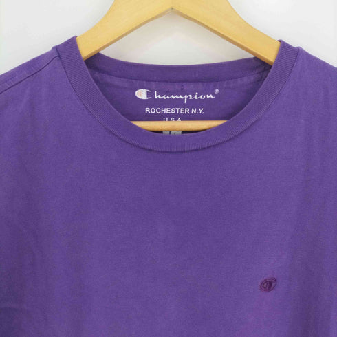 チャンピオン Champion ROCHESTER N.Y. ロゴ刺繍 クルーネックTシャツ メンズ import:L